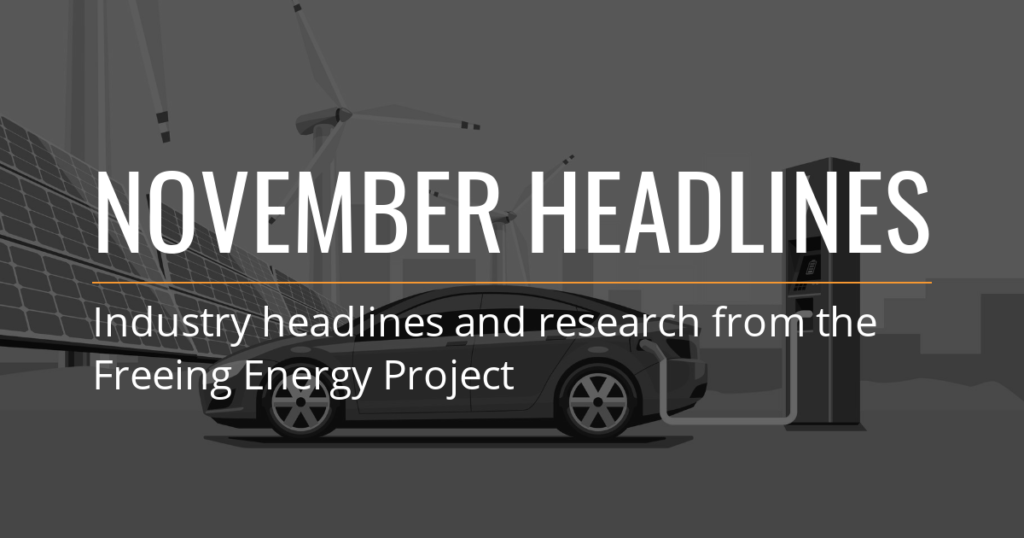 November Clean Energy Headlines