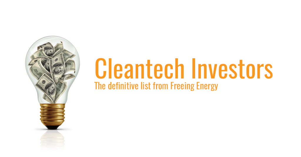 Creating the definitive list of cleantech investment firms