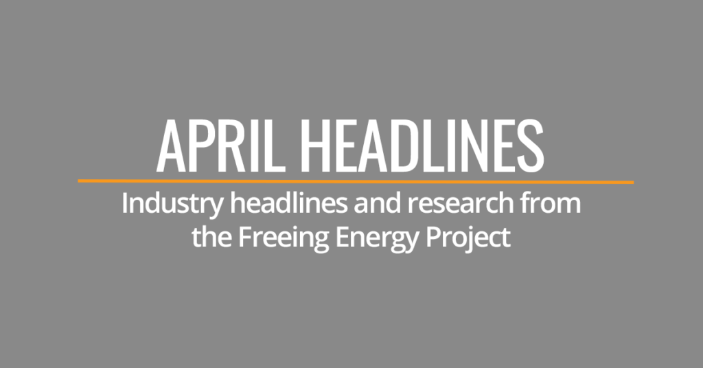 April Clean Energy Headlines