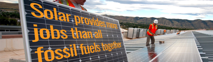 There are more US jobs in solar than all fossil fuels put together